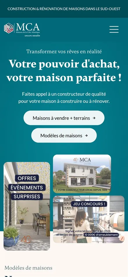 Site Maisons MCA